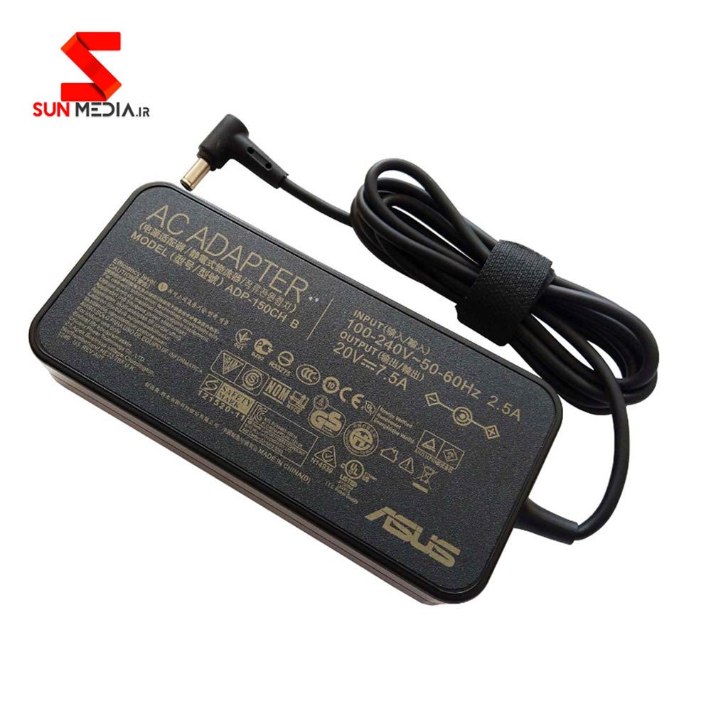 شارژر لپ تاپ ایسوس Asus 20V 7.5A کانکتور 3.7*6.0 شارژر لپ تاپ ایسوس Asus 20V 7.5A کانکتور 3.7*6.0